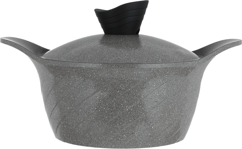 Tornado Granite Cookware Set, 9 Pieces - Grey Granite - Image 4