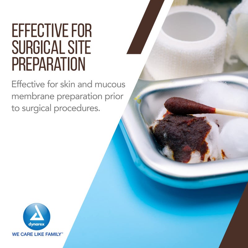 Dynarex Povidone-Iodine Scrub Solution, Antiseptic Solution for Skin and Mucosa, Ideal for Surgical Site Preparation, Contains Povidone Iodine 7.5%, 16 fl. oz., 1 Bottle - Image 4