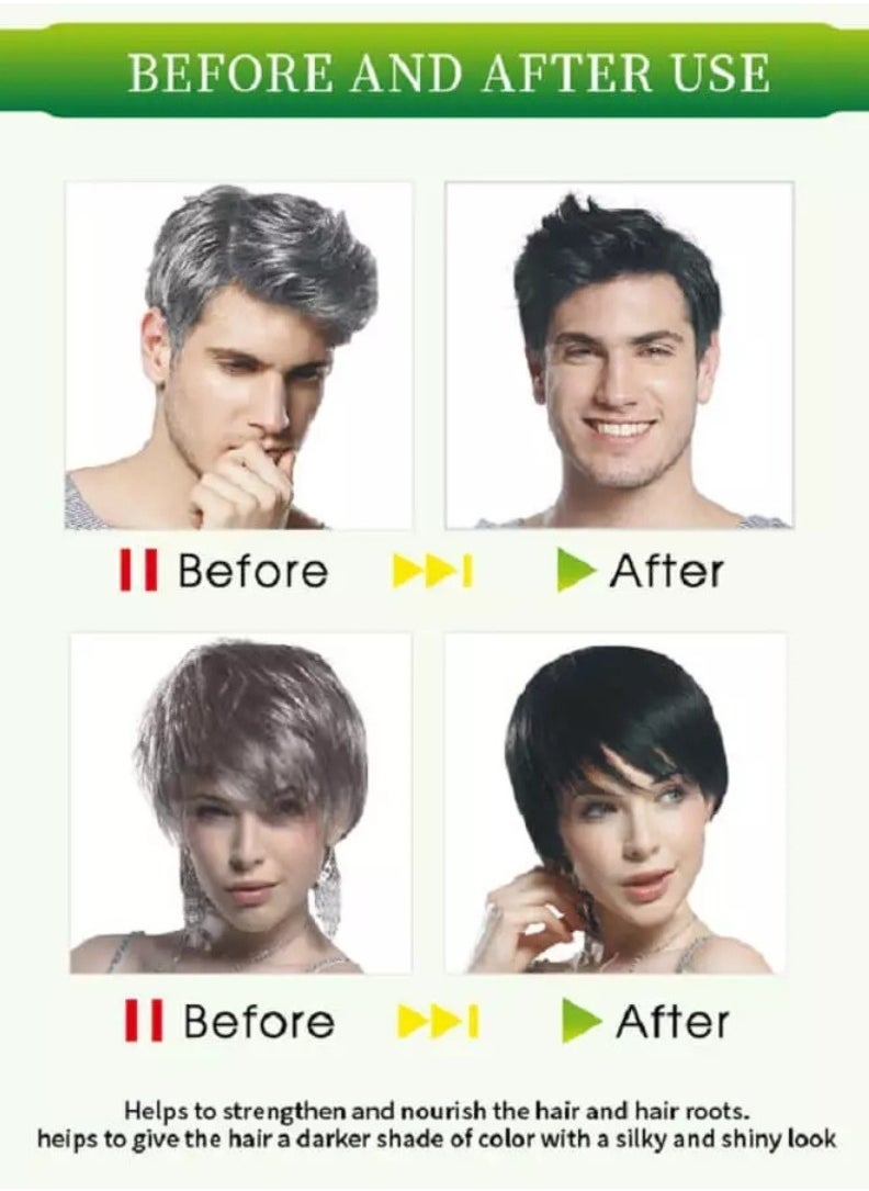 Dexe 420ml Argan Speedy Hair Color Shampoo 100% Grey and White Hair Coverage Long Lasting Deeply Nourishing and Anti Hair Fall Hair Color Shampoo Argan Hair Dry Color Shampoo Black  - Image 2