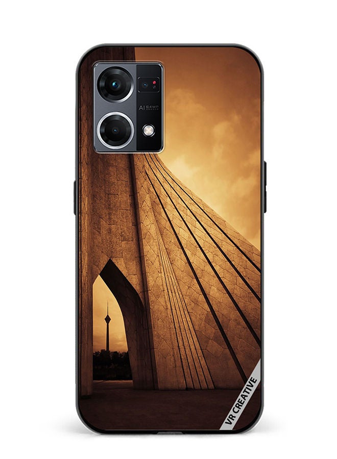 VR CREATIVE Protective Case Cover For Oppo Reno8 4G Tehran Iran Design Multicolour - Image 1
