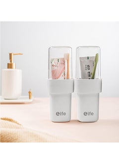 Toothbrush Holder for Bathroom with 5 Toothbrush Head Protective Case, 1pcs White Covered Toothbrush Holders Can be Used as Toothbrush Travel Container for Camping School Business Trip Shower - pzsku/Z5EC8E03DFA3311A67807Z/45/_/1718091315/61019b02-316f-460a-911d-ff69a53f4fe9