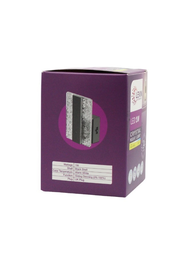 Levin Germany EVIN Germany LED Crystal Night Light 1W Warm White 3000K with Sliding Dimmer & Light Sensor UK Plug - Image 3