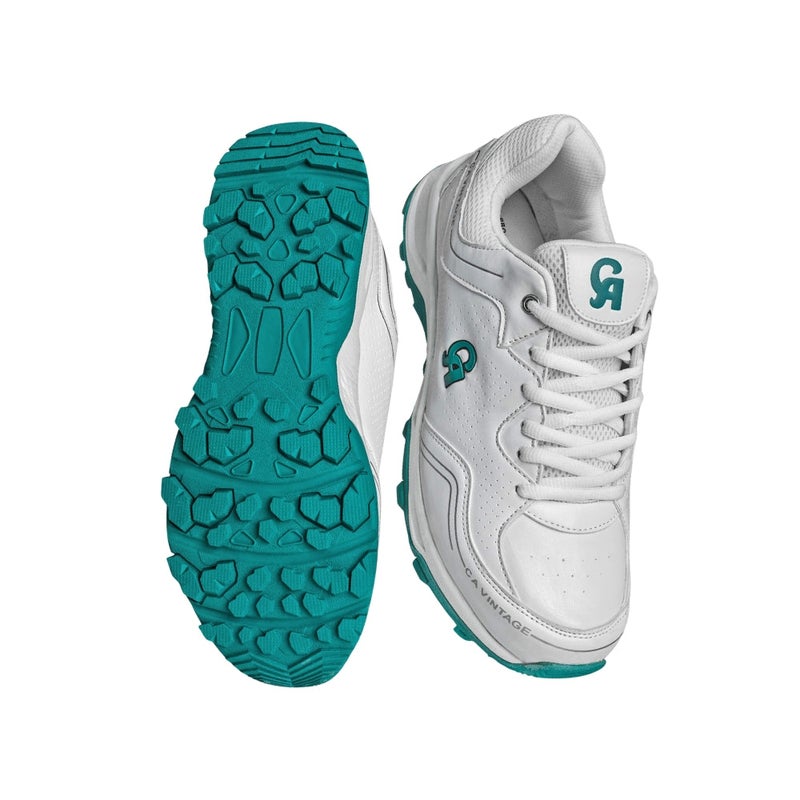 CA Cricket Arabia Pro Vintage White/Teal Cricket Shoes, UK 7 / EU 40 - Image 1