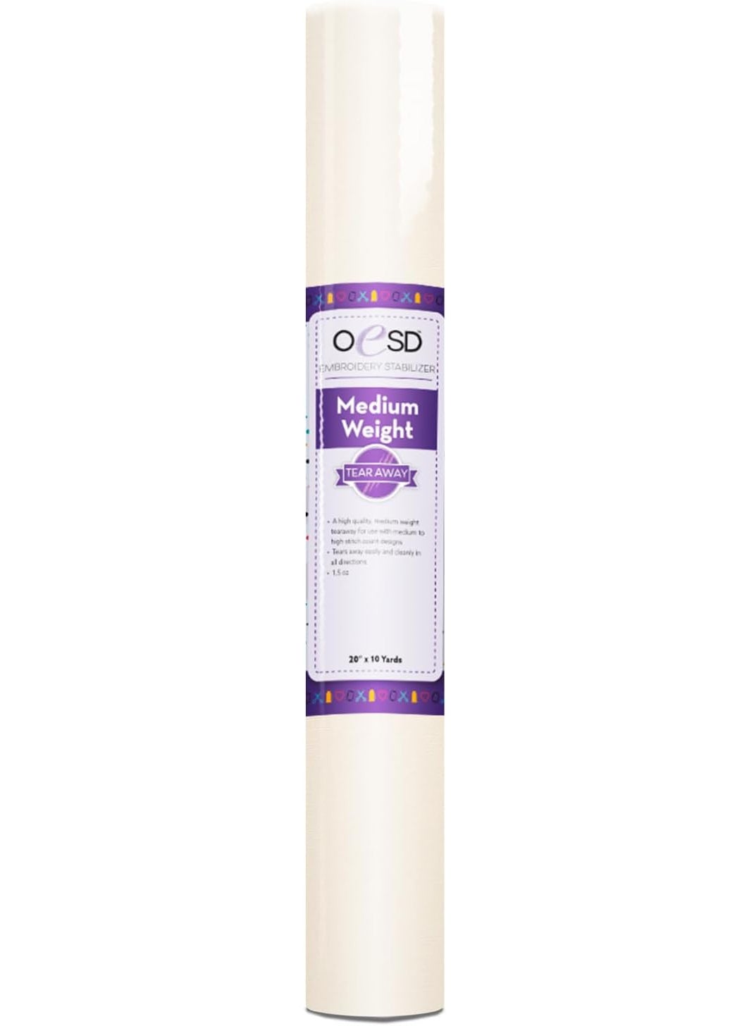 OESD OESD Medium Weight Tear Away Embroidery Stabilizer 20 x 10 Yd Roll  - Image 1