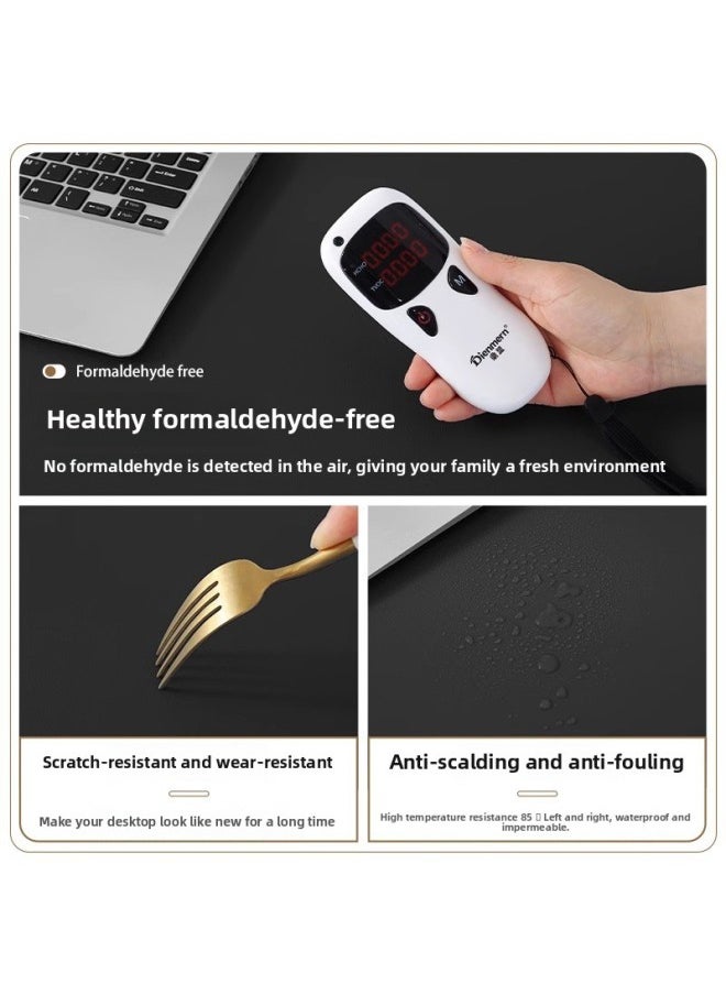 Mouse Pad Oversized Dirty-Resistant Office Waterproof Eye Protection Advanced Computer Pad Desk Pad PU Leather Solid Color Pattern Logo-Color:23*23cm Small Size-Pattern:Ashes (front Waterproof And Easy To Clean)