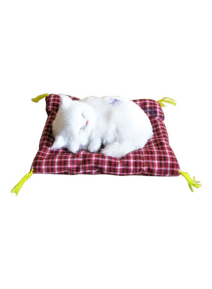 Dreamzon Lovely Simulation Padded Sleeping Plush Cat With Sound 14x16cm - Image 2
