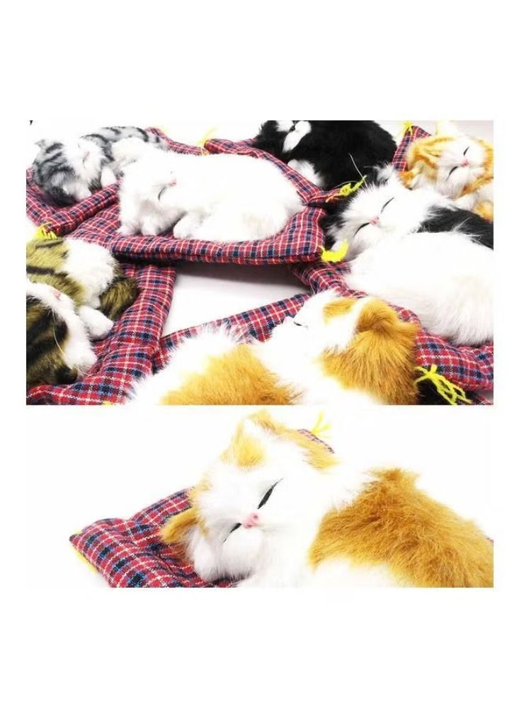 Dreamzon Lovely Simulation Padded Sleeping Plush Cat With Sound 14x16cm - Image 3