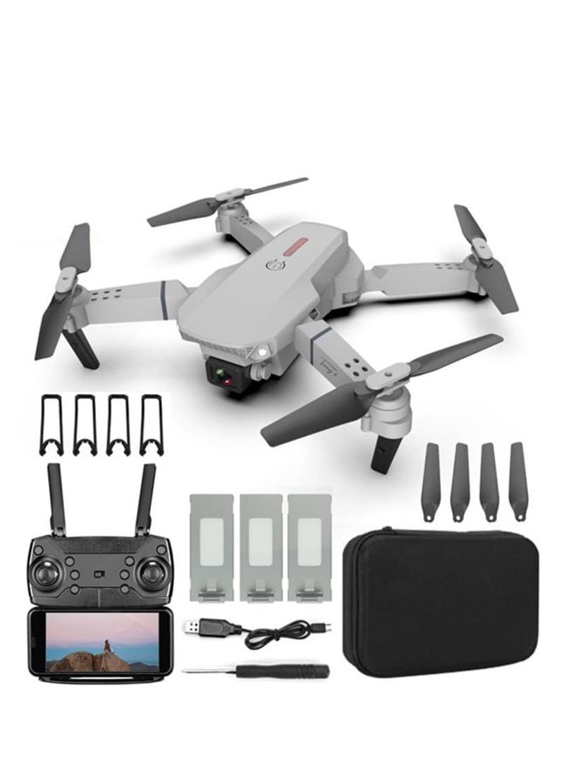 E88 Foldable Camera RC Mini Drone Portable Quadcopter for Beginners With  Three Batteries - Image 1