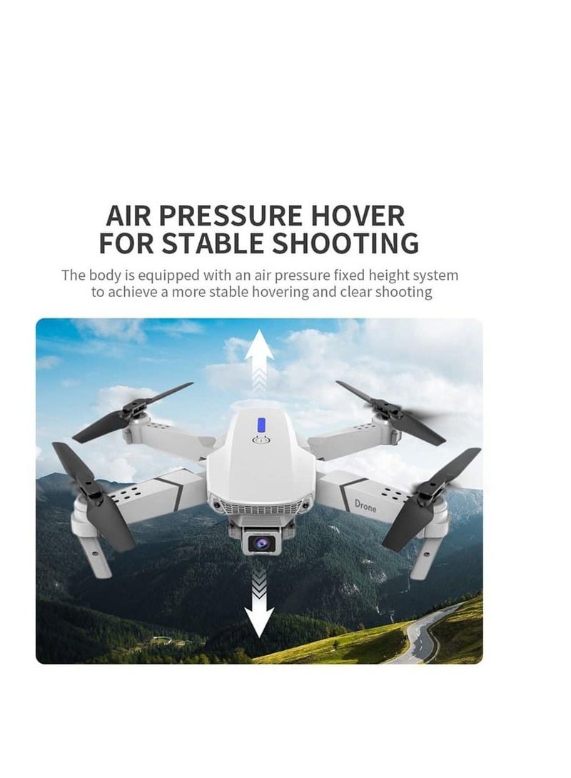E88 كاميرا قابلة للطي RC طائرة بدون طيار صغيرة محمولة كوادكوبتر للمبتدئين مع ثلاث بطاريات - Image 2