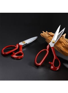 Fdm Star 10 Inch 25 cm Red Handle Professional Stainless Steel Tailor Scissors  - Image 3