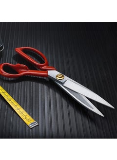 Fdm Star 10 Inch 25 cm Red Handle Professional Stainless Steel Tailor Scissors  - Image 4