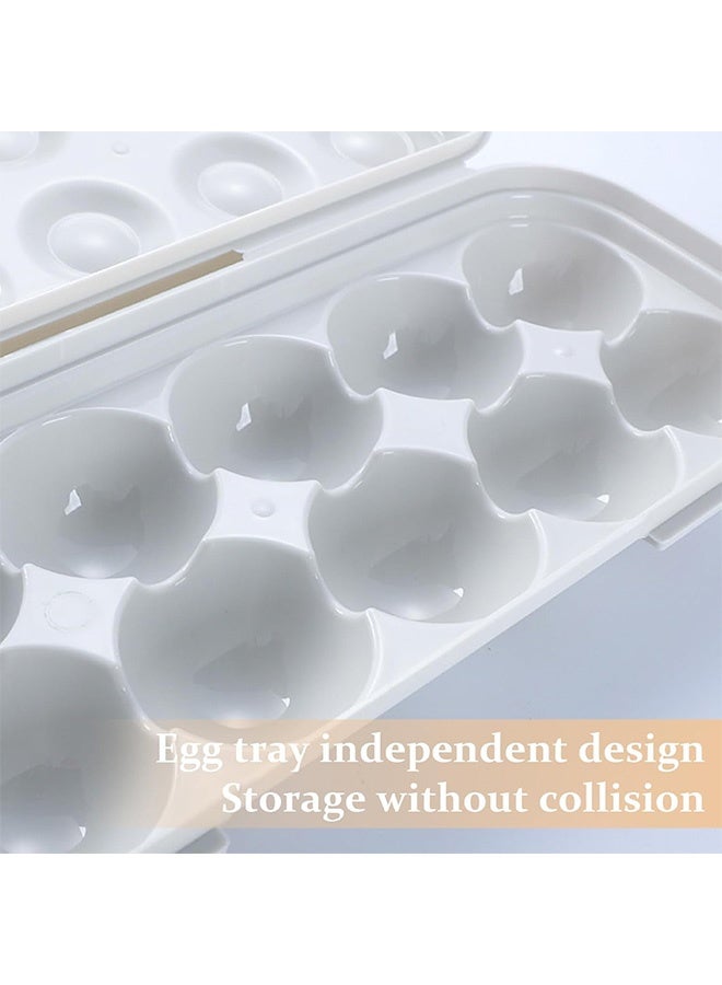 Quantum 2 PCS Egg Holder for Fridge, 12 Grid Egg Storage Box with Lid, Plastic Fridge Organizer Storage Container for Kitchen Storage and Organization - Image 3