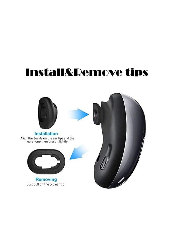 Ear Tips for Galaxy Buds Live [8 Pairs] Silicone Covers Eartips Accessories Compatible with Samsung Galaxy Bud Live Anti-Slip Ear Tip Cover Wing - Image 5