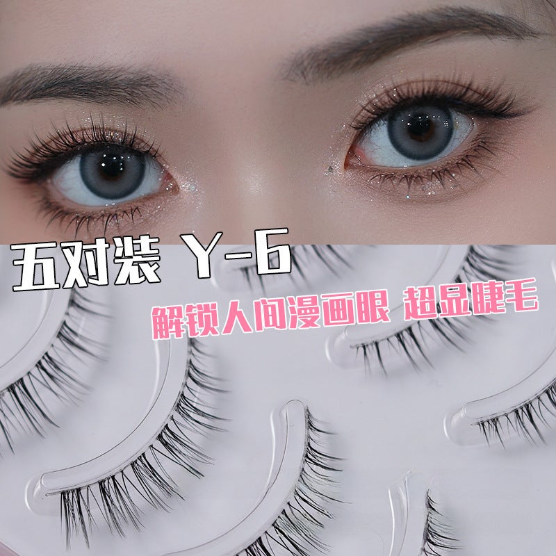 Generic Fish  Ya Y-6 Natural Look False Eyelashes 5-Pair