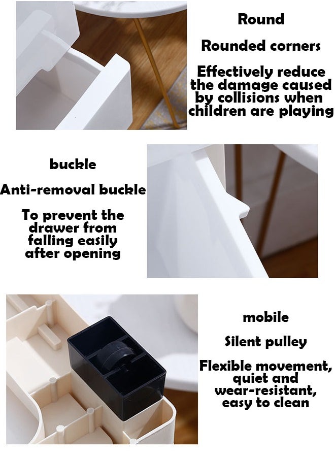 5-Layer Thickened Plastic Storage Cabinet with Large Capacity and Drawer Design Stackable Cabinet