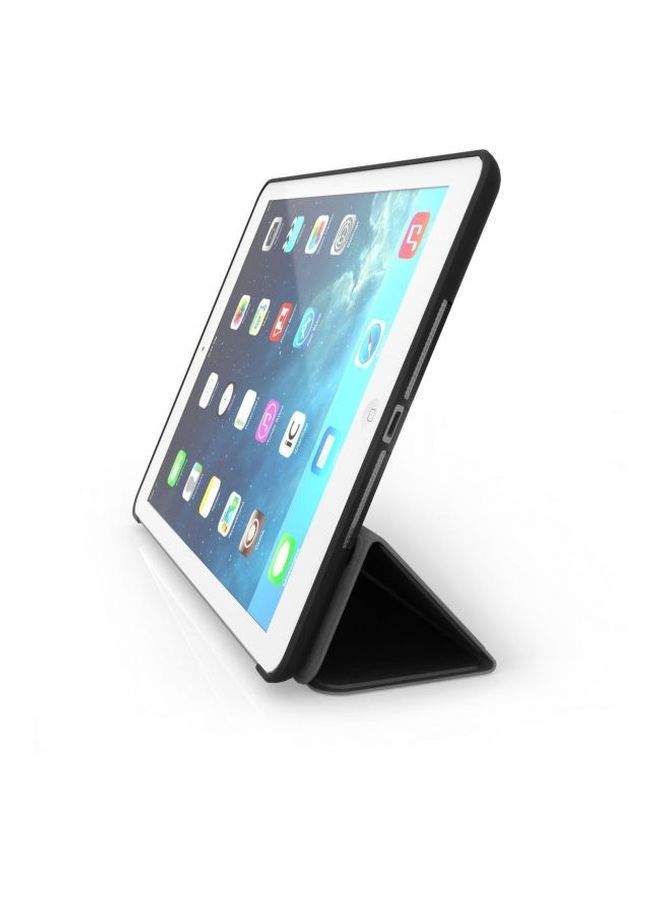 NIBEMINENT Smart Tri Fold Case Cover For Apple iPad 6/Air 2 Black - Image 2