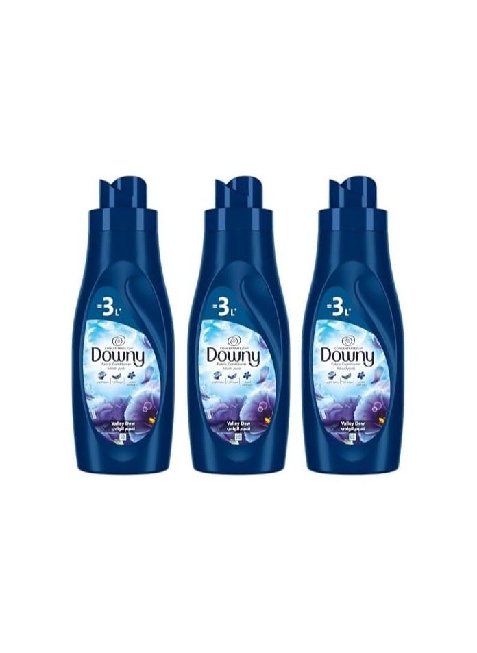 Downy Downy Concentrate Fabric Softener Valley Dew, 3 x 1L 