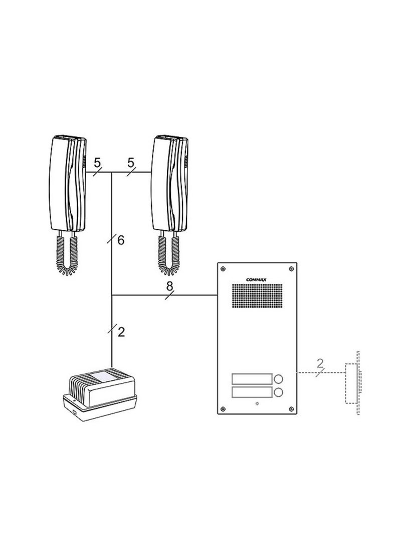 كوماكس - لوحة انتركم كوماكس صوتي مع سماعتين DR- 2UM-DP-SS - Image 1