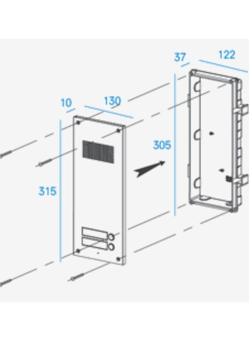 كوماكس - لوحة انتركم كوماكس صوتي مع سماعتين DR- 2UM-DP-SS - Image 1