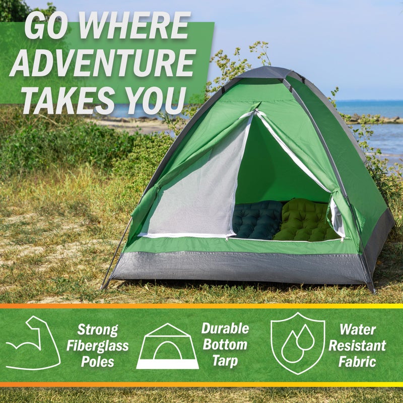 Wakeman 2 Person Camping Tent with Rain Fly and Carrying Bag â€“ Lightweight Outdoor Pop Up Tents for Camping Essentials, Music Festivals, Backpacking, Hiking, or Beach Shelter by Wakeman Outdoors - Image 3