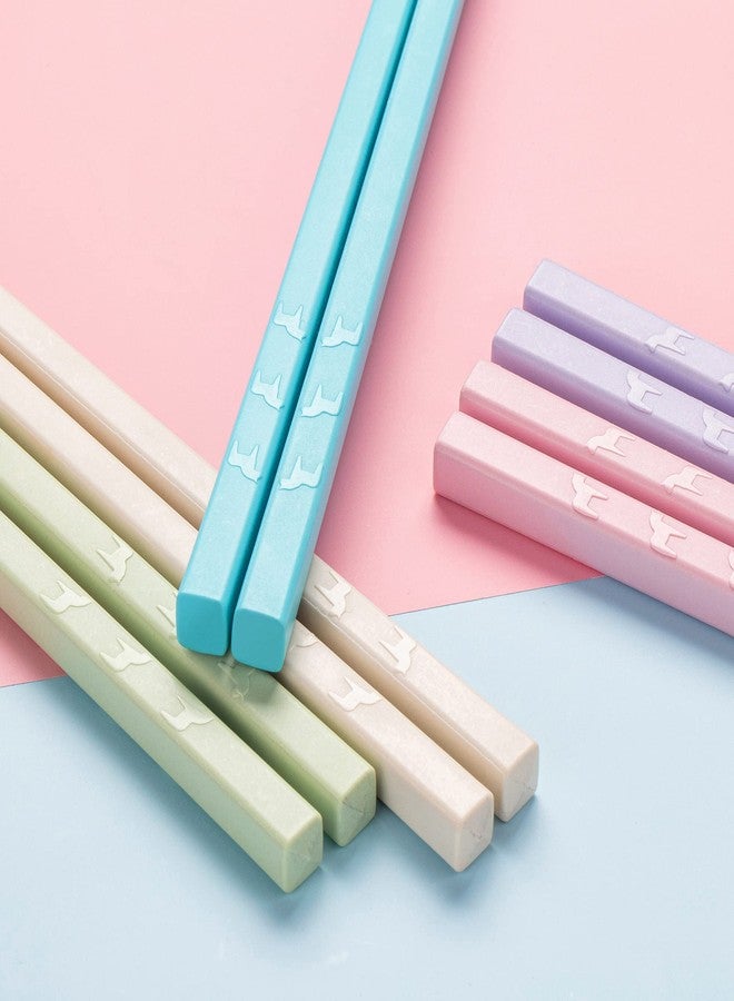 SUPJOYES Reusable Chopsticks, 5 Pairs Fiberglass Chopsticks, Multicolors Dishwasher Safe Chop Sticks, 9 1/2 Inch - Image 3
