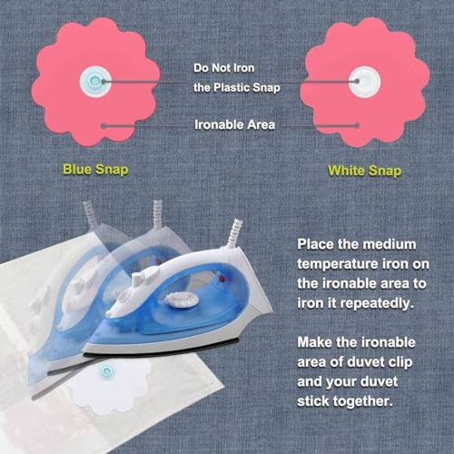 HX AURIZE 16 Pcs of HX AURIZE Duvet Snaps, Prevents Comforter from Shifting Inside Duvet Cover - Image 4