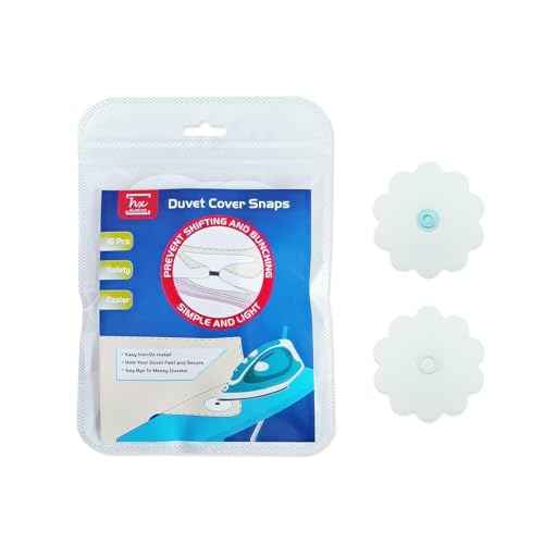 HX AURIZE 16 Pcs of HX AURIZE Duvet Snaps, Prevents Comforter from Shifting Inside Duvet Cover - Image 1