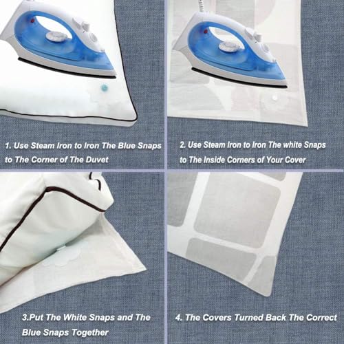 HX AURIZE 16 Pcs of HX AURIZE Duvet Snaps, Prevents Comforter from Shifting Inside Duvet Cover - Image 3