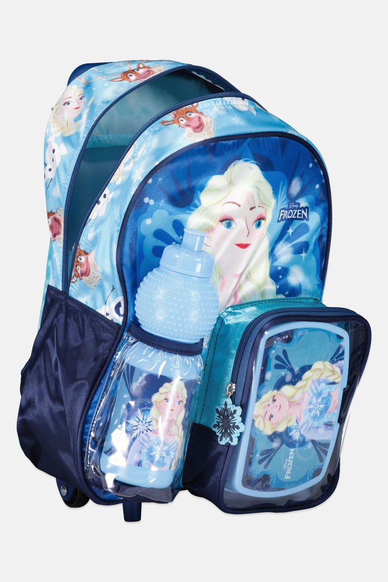 Disney FROZEN مجموعة حقيبة ظهر بعجلات مطبوعة للأطفال البنات 3 في 1، متعددة الألوان - Image 3