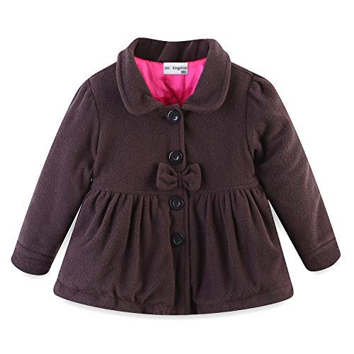 Mud Kingdom Baby Girl Fleece Puffer Jacket Coat Brown 9 Months - Image 3