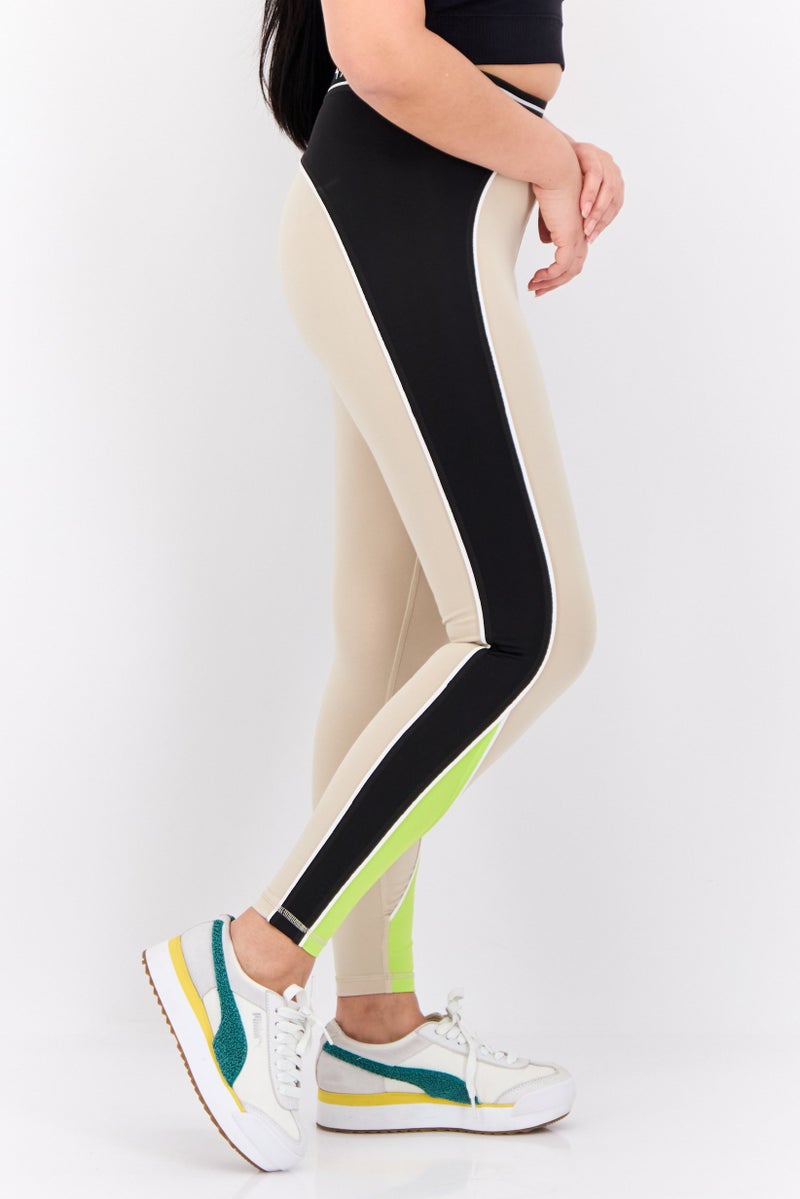 PUMA Women Sportswear Fit Training Leggings, Beige  - Image 2
