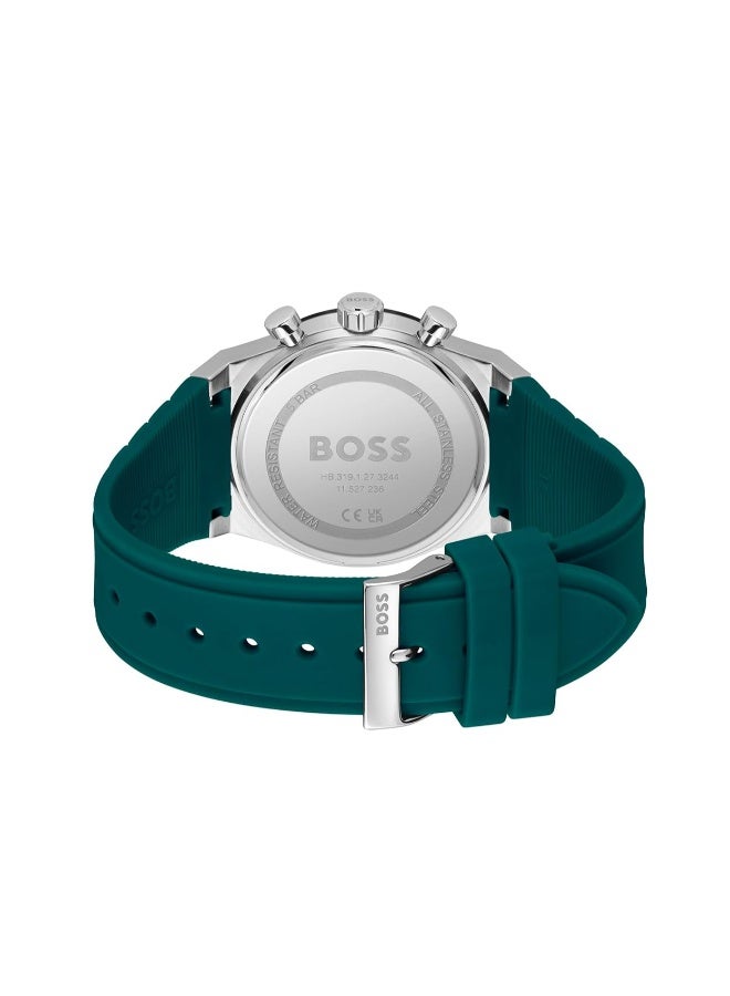 HUGO BOSS WATCH ROUND CHRONOGRAPH MEN'S GREEN CASE WATCH - 1514244 - Image 3