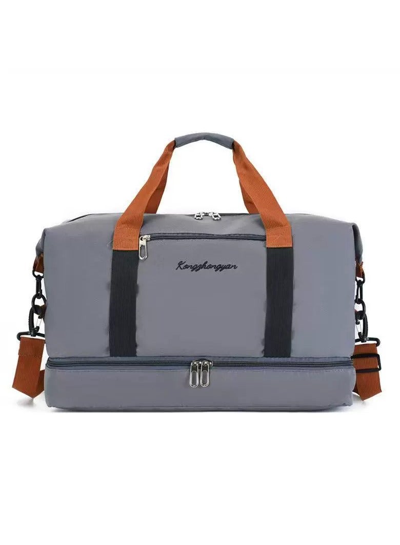 Lang Mu Large Capacity Tote Bags Travel Dry Wet Gym Bag for Women Men Fitness Swimming Polyester - Image 2