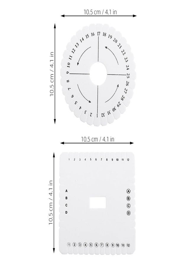 كالوري مجموعة أدوات الخياطة اليدوية من كالوري، 12 قطعة، أقراص كوميهيمو، أدوات صنع الأساور، قرص خرز مربع، قرص كوميهيمو، صينية نول كوميهيمو، طبق مربع أبيض دائري من مادة إيفا للطلاب - Image 2