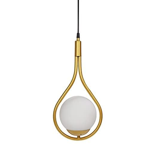 kinis Golden Racket Bat Style Globe Decorative Hanging Lamp/Pendant Lamp/Ceiling Light to Décor Home/Living Room/Bedroom/Office/Dining/Cafe/Restaurants (Pack of 2, with Bulb) - Image 2