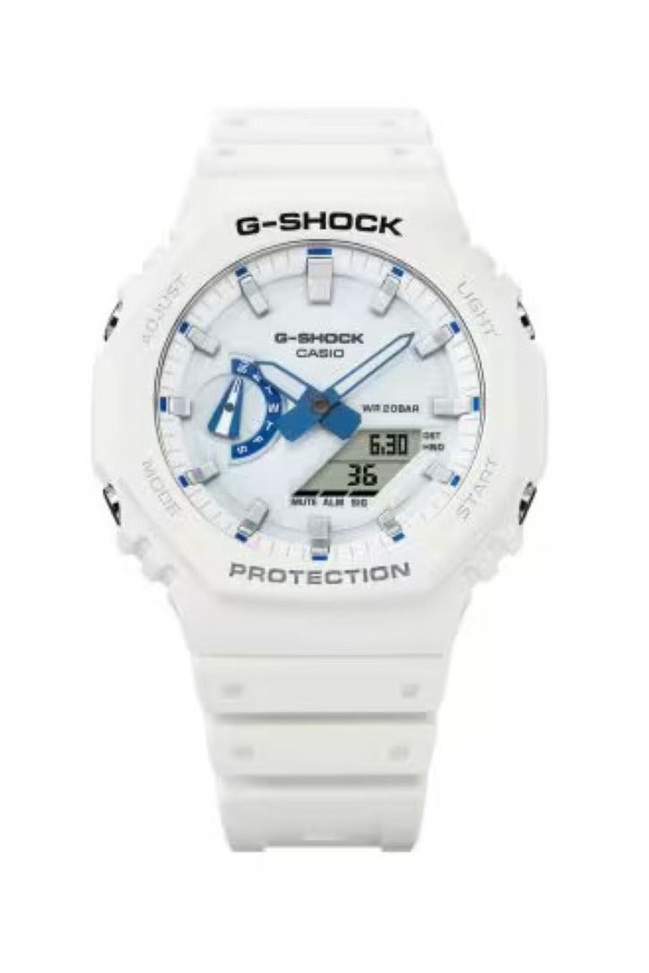 G-SHOCK Casio G-SHOCK GA-2100HDS-7A “Hidden Glow” Fantastic Four Collectible Watch – Slim Carbon Core Guard, White & Blue Retro-Glow Dial, Marvel Collaboration Limited Edition Watch - Image 5