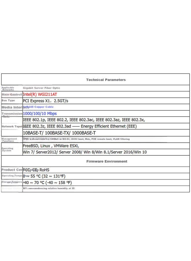Percko Intel I211 Chip Pci-E X1 Desktop Gigabit Network Card Computer Wired Network Card Support I210 Network Card Vlan Network Aggregation Linux - Image 3