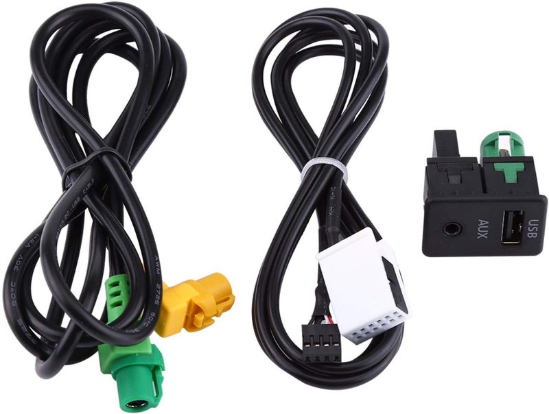 klarako Car USB AUX Switch Socket Wire Harness Cable Adapter For BMW 3 5 Series E87 E90 E91 E92 X5 X6 - Image 1