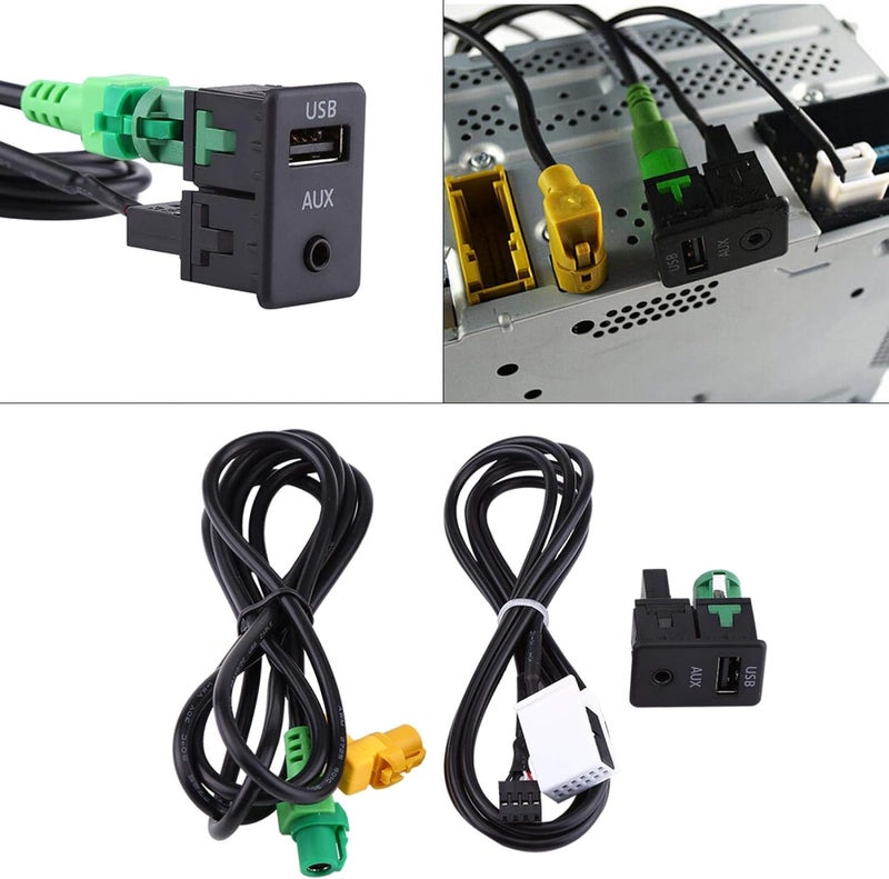 klarako Car USB AUX Switch Socket Wire Harness Cable Adapter For BMW 3 5 Series E87 E90 E91 E92 X5 X6 - Image 5