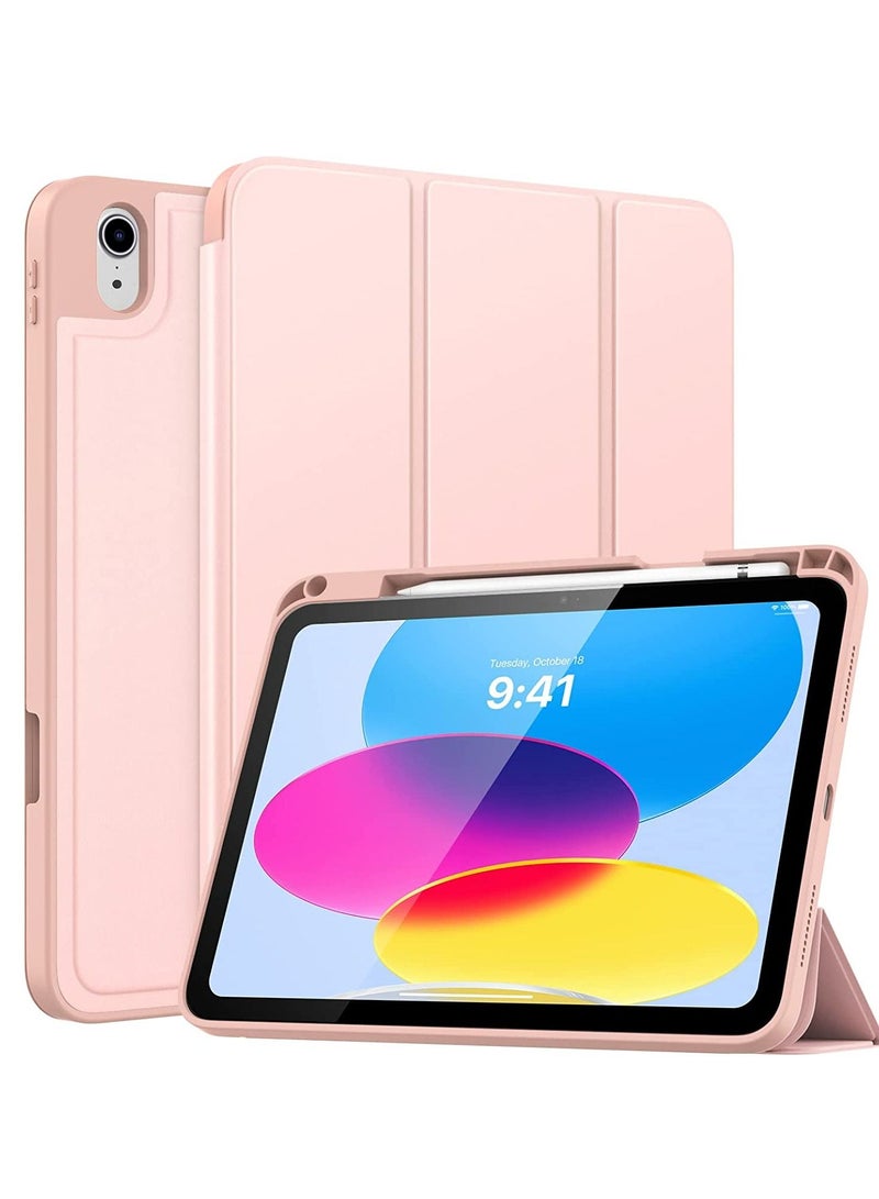 حافظة iPad Air الجيل الخامس 2022، حافظة iPad Air 4th 2020، مقاس 10.9 بوصة، حافظة نحيفة وغطاء خلفي صلب واقٍ ذكي لجهاز iPad Air 5th A2589 A2591 Air 4th Gen A2316 A2324، وردي - Image 4