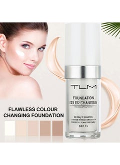TLM Colour Changing Foundation, for Different Skin Tone, Foundation Makeup Base Nude Face Liquid Full Coverage Concealer, TLM Concealer Cover Cream  - Image 2