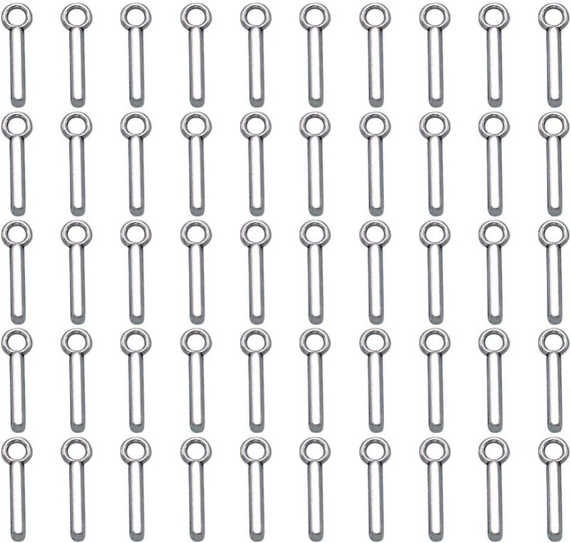 comfrt Alphabet English Letters Charms I Pendant Alloy for Jewelry Making DIY 50pcs (Antique Silver) - Image 1