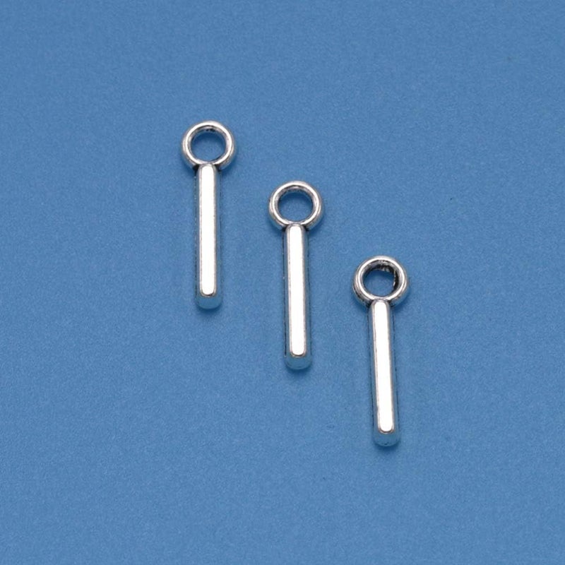 comfrt Alphabet English Letters Charms I Pendant Alloy for Jewelry Making DIY 50pcs (Antique Silver) - Image 5