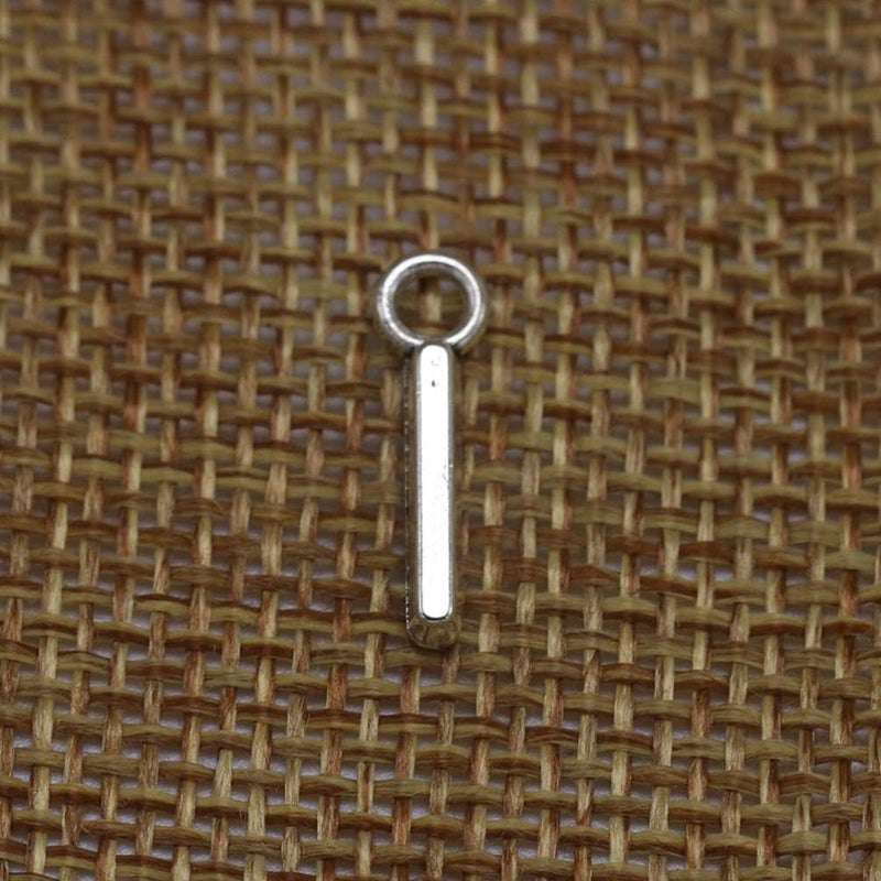 comfrt Alphabet English Letters Charms I Pendant Alloy for Jewelry Making DIY 50pcs (Antique Silver) - Image 2