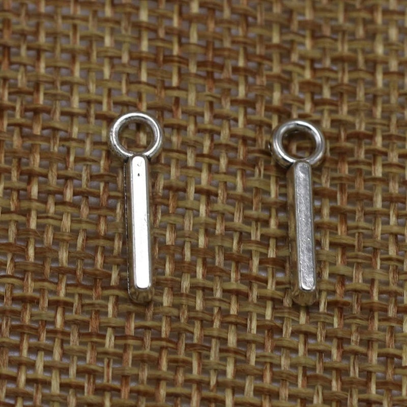 comfrt Alphabet English Letters Charms I Pendant Alloy for Jewelry Making DIY 50pcs (Antique Silver) - Image 4
