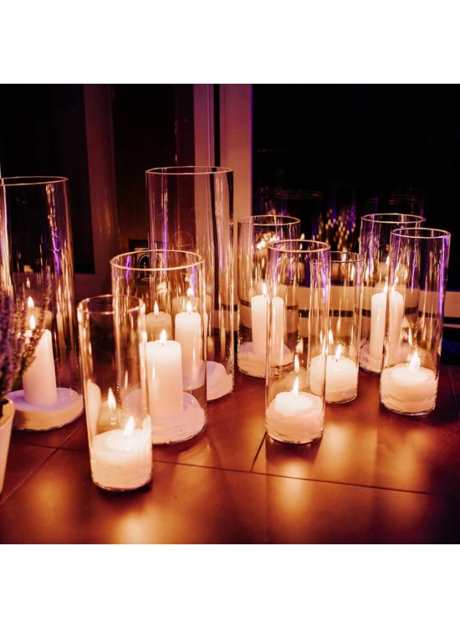 YelaJoy Glass Cylinder Vases Set of 6, Tall Clear Vase for Centerpieces, Glass Candle Holders for Pillar Floating Candles, Vases for Home Decor (Not Include Flower and Candle) - Image 4