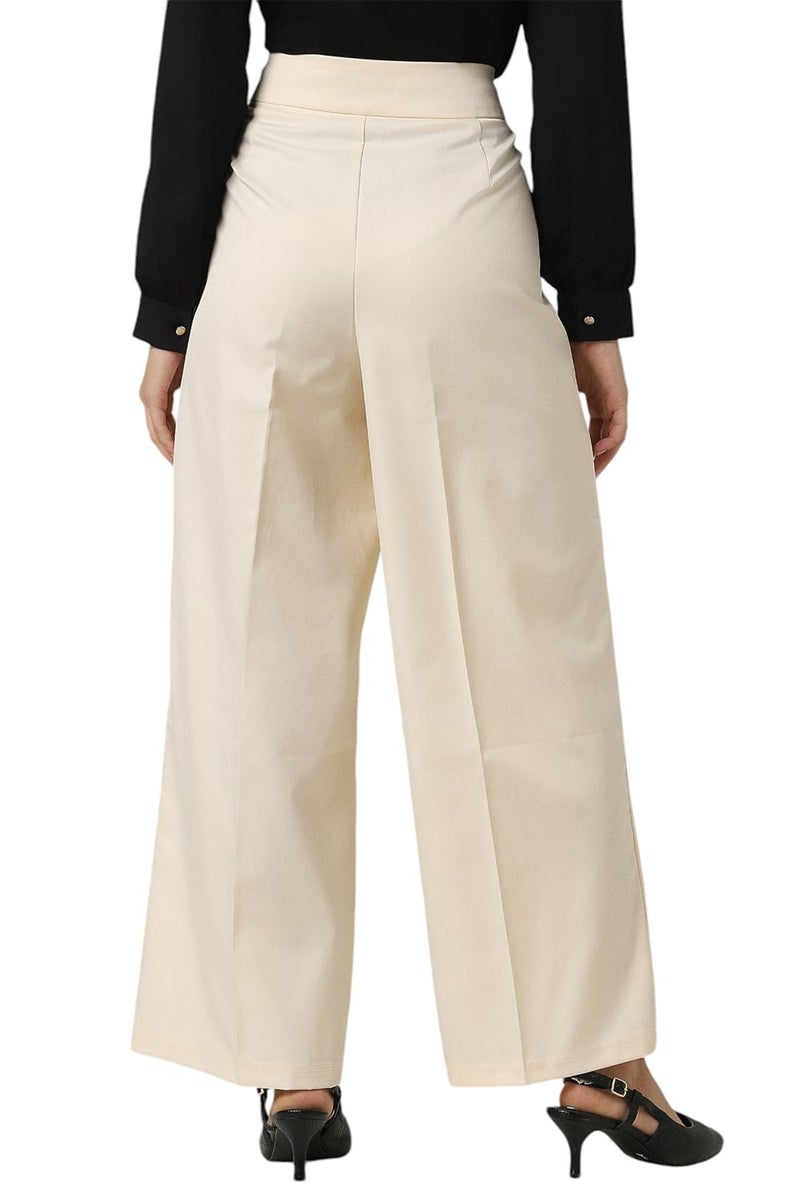 Van Heusen WoUnisex's Regular Mid Rise Pants (VWTFCRGF350127_Beige_34) - Image 3