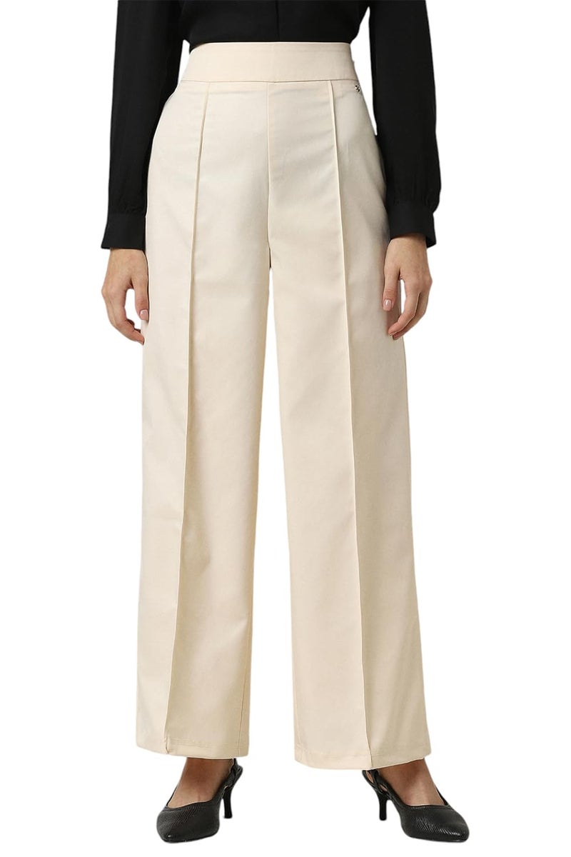 Van Heusen WoUnisex's Regular Mid Rise Pants (VWTFCRGF350127_Beige_34) - Image 1