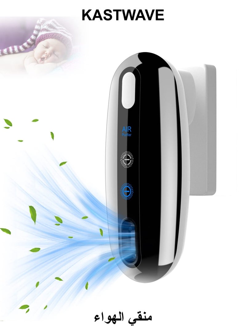 KASTWAVE Air Purifiers, Plug in Air Purifier, Air Ionizers for Home Bedroom Pets in Home, Bathroom to Clean Odor, Pollen, Dust, Pet Dander ,Two Modes - Image 1
