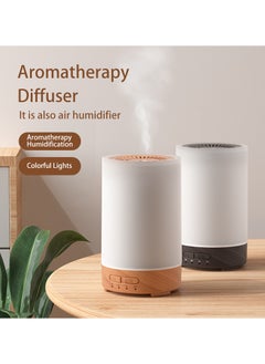 Mini Aroma Diffuser Air Humidifier, 7-Color Night Light ,Type C Port, 150ml Capacity, Colorful Wood Grain Design, Quiet Operation(Get A Aromatherapy Oil For Free)